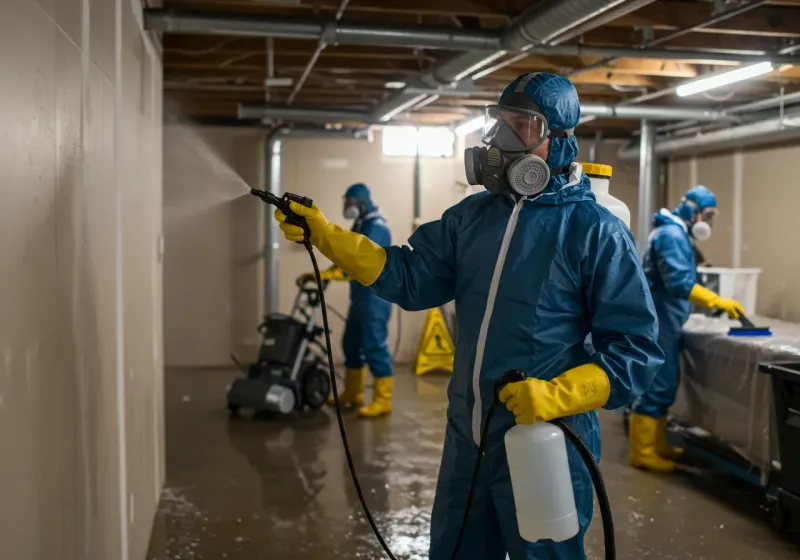 Basement Sanitization and Antimicrobial Treatment process in Locust, NC